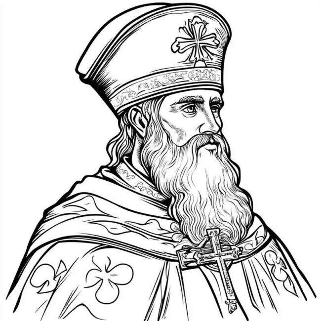 desenhos de sao patricio para colorir 10
