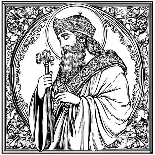 desenhos de sao patricio para colorir 1