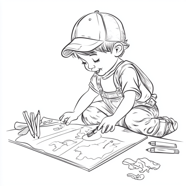 criancas trabalhando para colorir 2