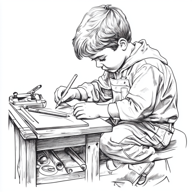 criancas trabalhando para colorir 16