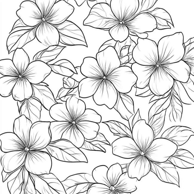flor de jasmim para pintar 41