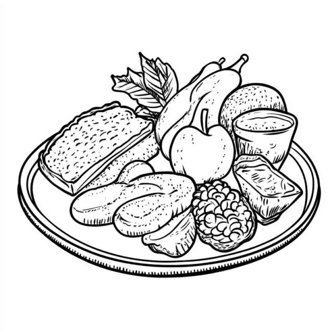 prato saudavel para colorir 9