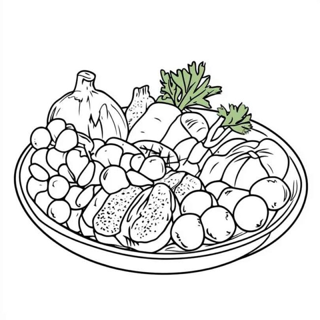 prato saudavel para colorir 6