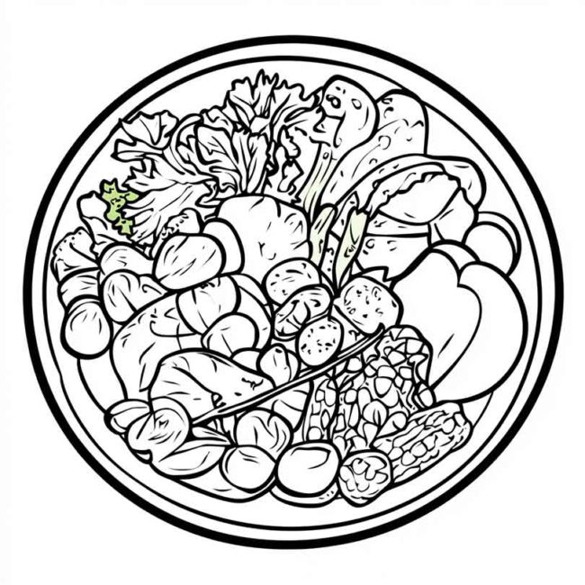 prato saudavel para colorir 17