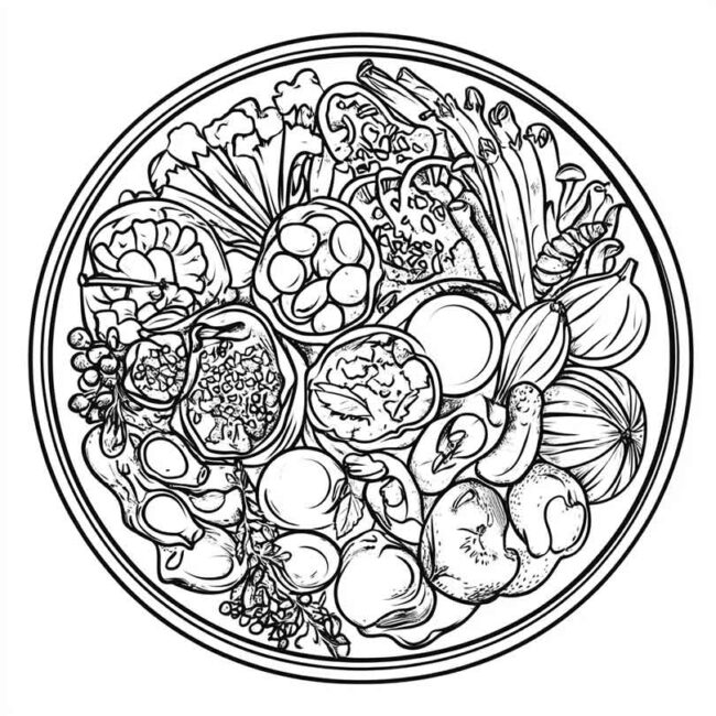 prato saudavel para colorir 41