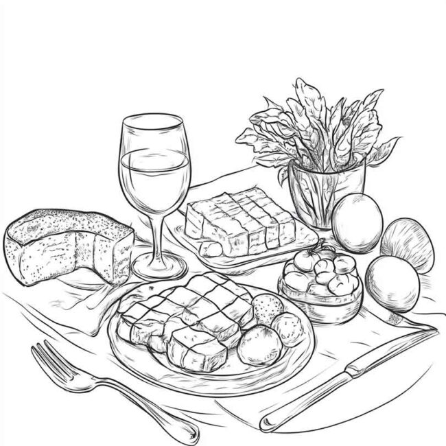 prato saudavel para colorir 51