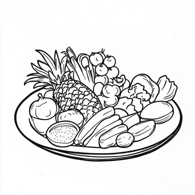 prato saudavel para colorir 1