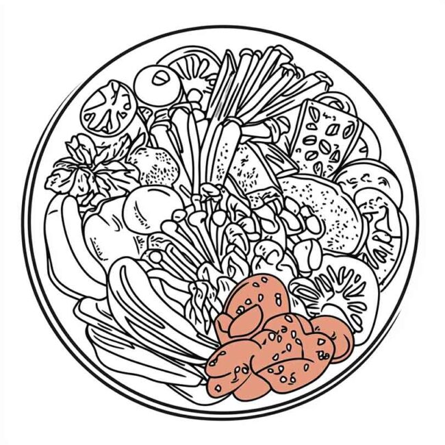 prato saudavel para colorir 29