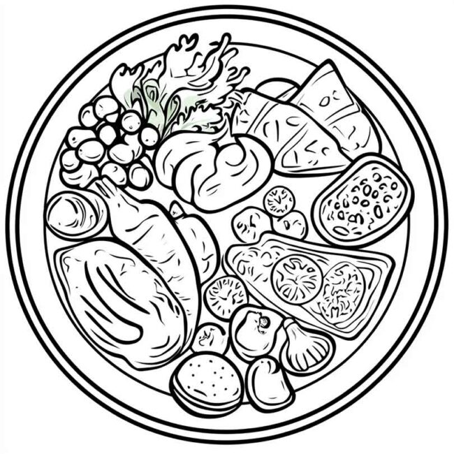 prato saudavel para colorir 20