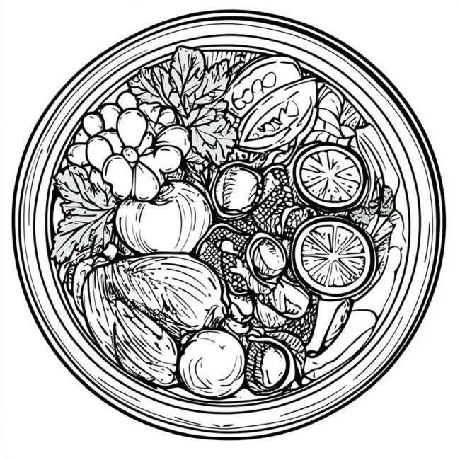 prato saudavel para colorir 34