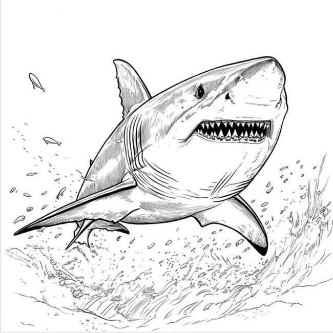 tubarao branco para colorir 14