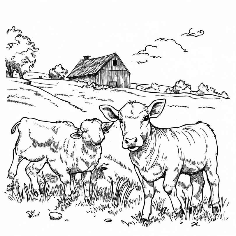 sitio com animais para colorir 9