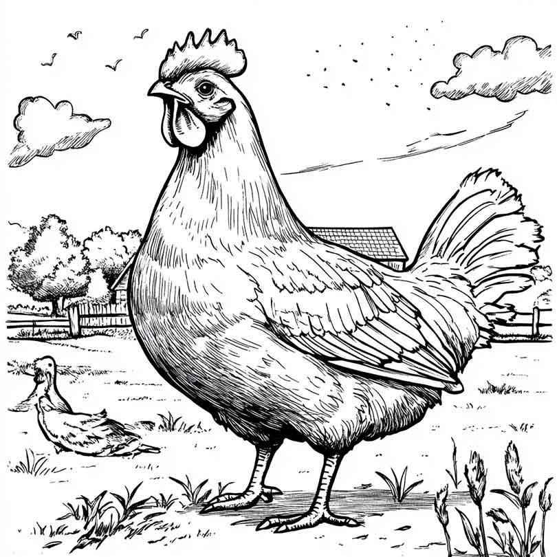 sitio com animais para colorir 10