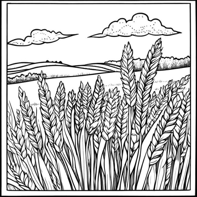 plantacao de trigo para colorir 7 plantacao de trigo para colorir 7