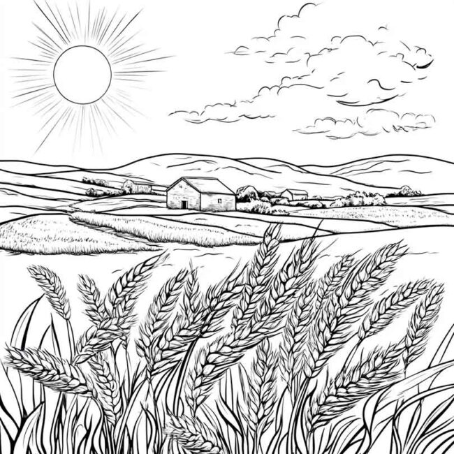 plantacao de trigo para colorir 48 plantacao de trigo para colorir 48