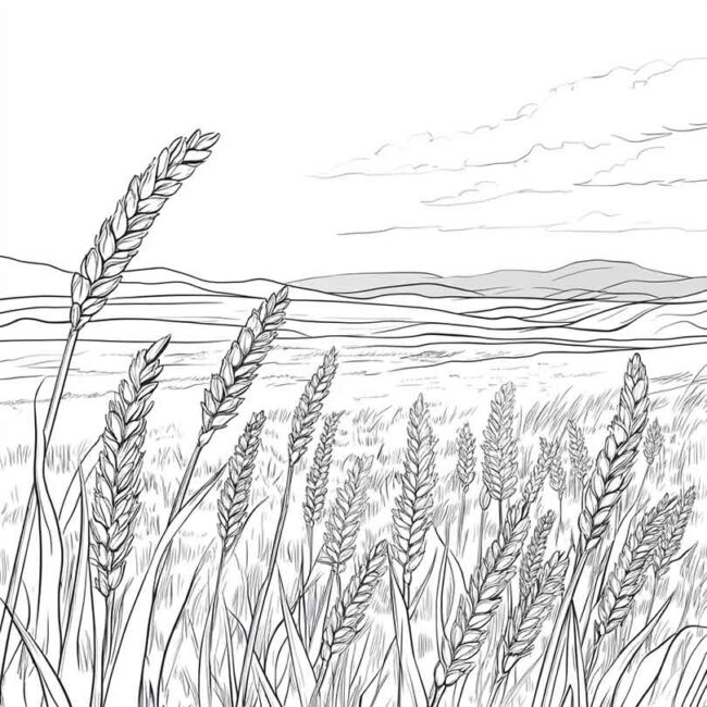 plantacao de trigo para colorir 4 plantacao de trigo para colorir 4