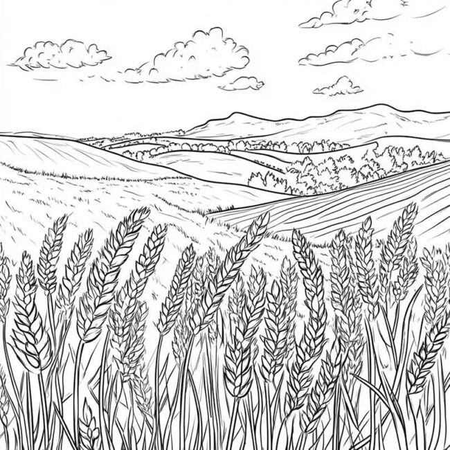 plantacao de trigo para colorir 47 plantacao de trigo para colorir 47
