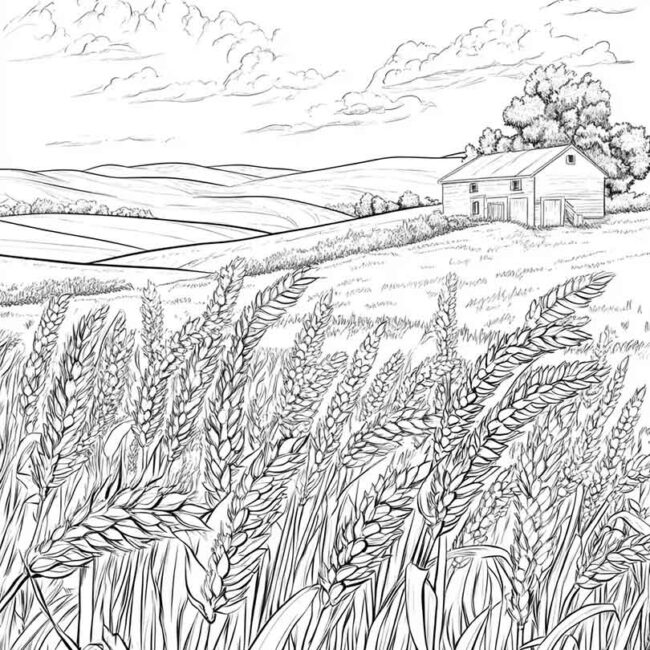 plantacao de trigo para colorir 50 plantacao de trigo para colorir 50