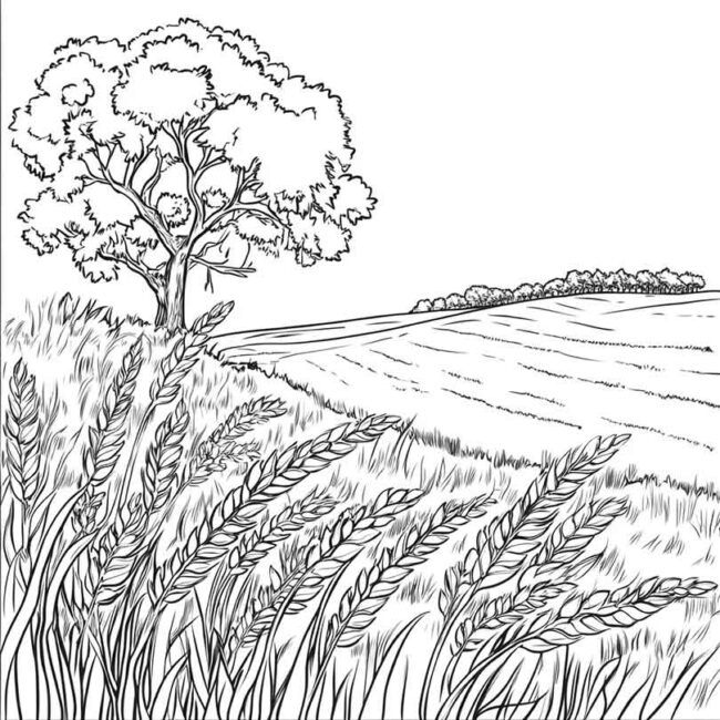 plantacao de trigo para colorir 43 plantacao de trigo para colorir 43