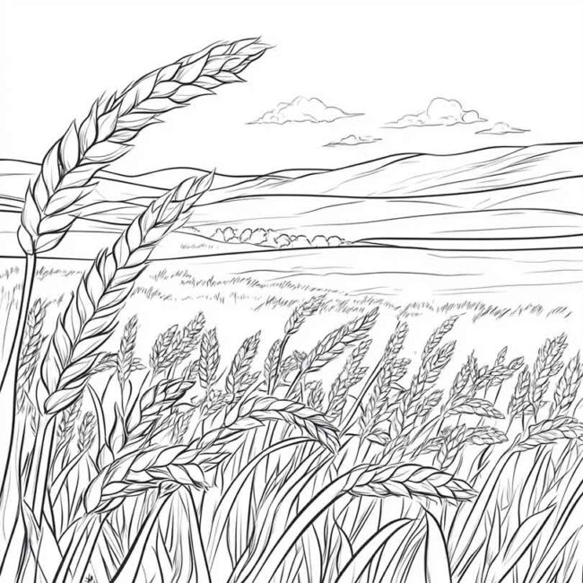 plantacao de trigo para colorir 11 plantacao de trigo para colorir 11