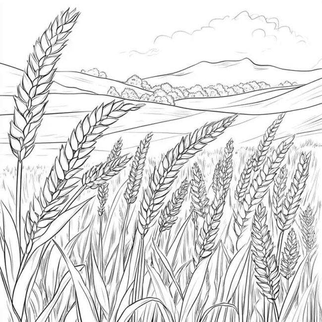 plantacao de trigo para colorir 14 plantacao de trigo para colorir 14