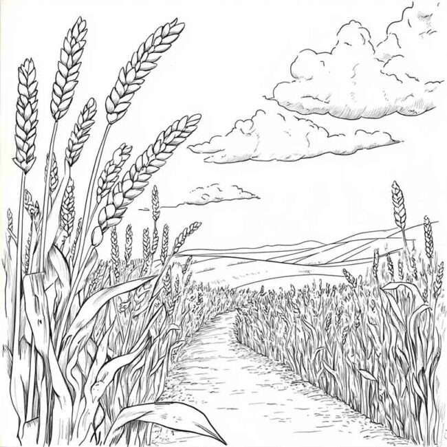 plantacao de trigo para colorir 13 plantacao de trigo para colorir 13