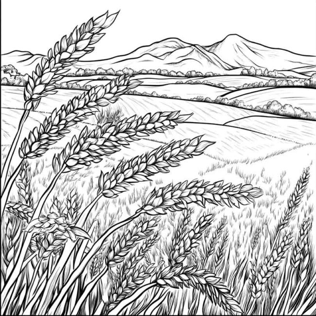 plantacao de trigo para colorir 37 plantacao de trigo para colorir 37