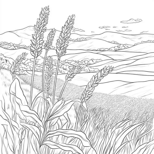 plantacao de trigo para colorir 21 plantacao de trigo para colorir 21