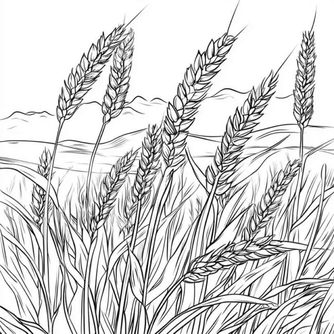 plantacao de trigo para colorir 1 plantacao de trigo para colorir 1
