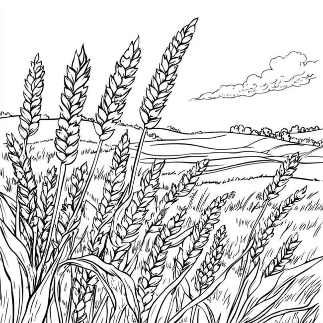 plantacao de trigo para colorir 3 plantacao de trigo para colorir 3