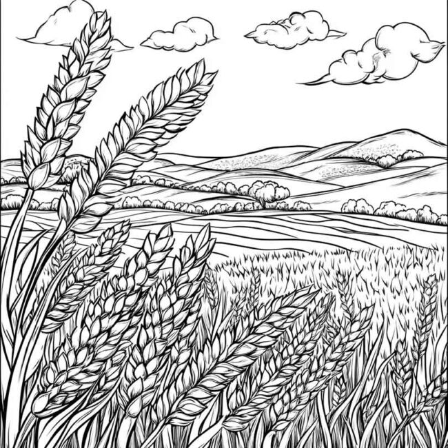 plantacao de trigo para colorir 33 plantacao de trigo para colorir 33