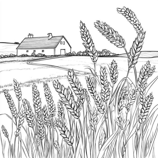 plantacao de trigo para colorir 15 plantacao de trigo para colorir 15