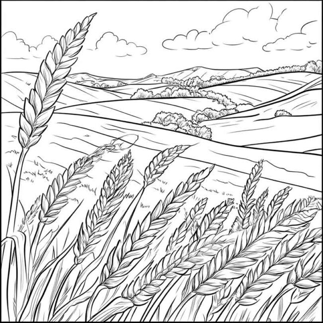 plantacao de trigo para colorir 10 plantacao de trigo para colorir 10