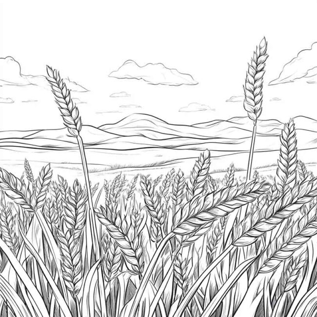plantacao de trigo para colorir 12 plantacao de trigo para colorir 12