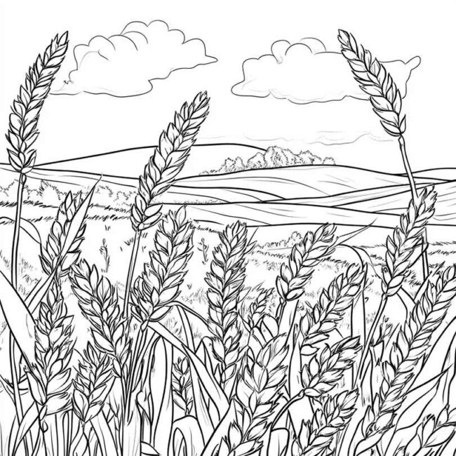 plantacao de trigo para colorir 16 plantacao de trigo para colorir 16