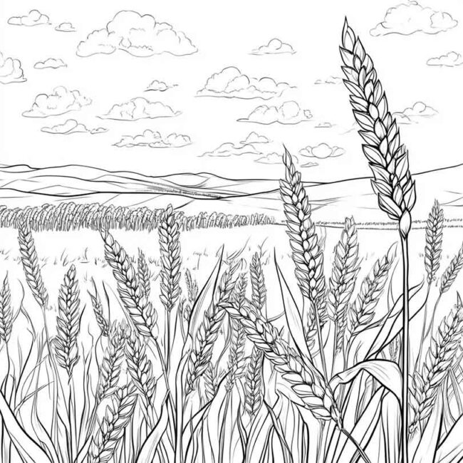plantacao de trigo para colorir 19 plantacao de trigo para colorir 19