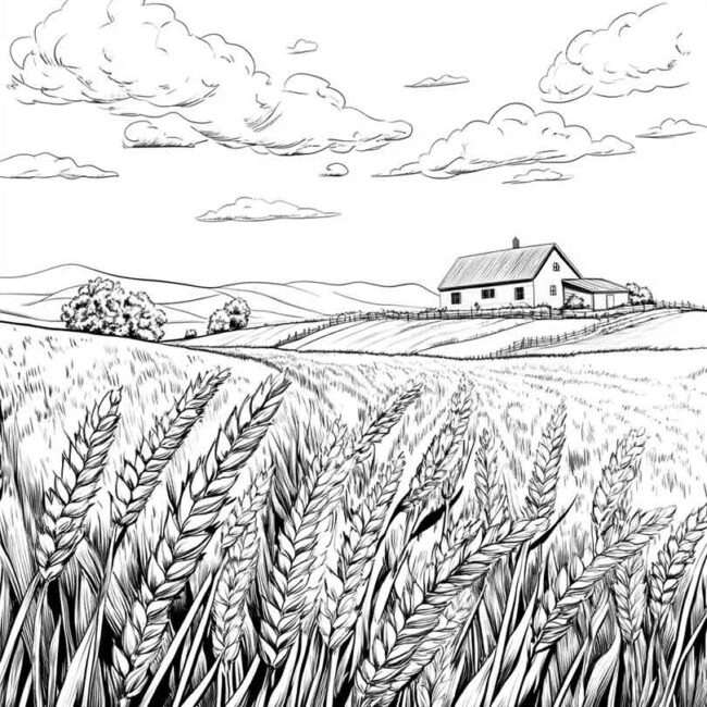 plantacao de trigo para colorir 22 plantacao de trigo para colorir 22