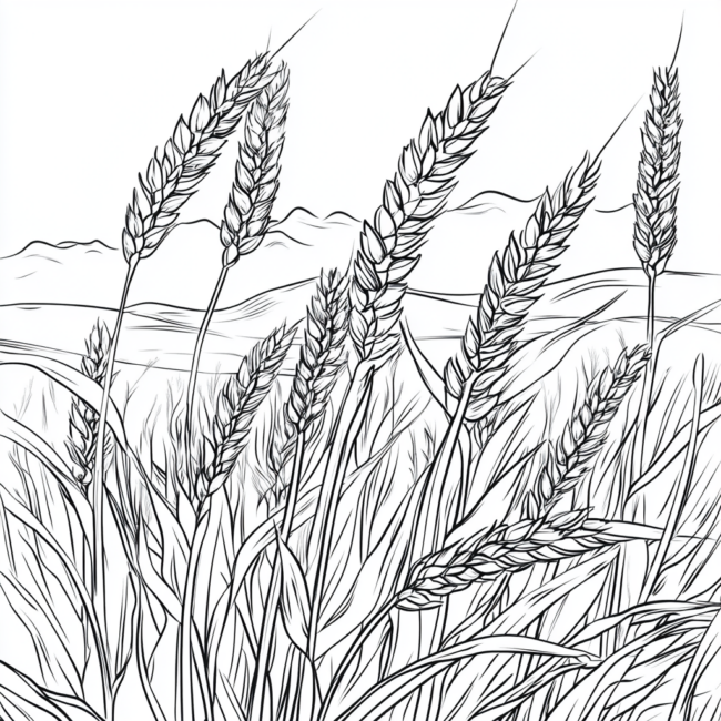plantacao de trigo para colorir 1 plantacao de trigo para colorir 1