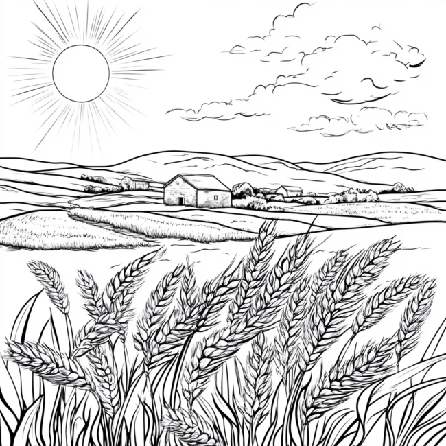 plantacao de trigo para colorir 48 plantacao de trigo para colorir 48