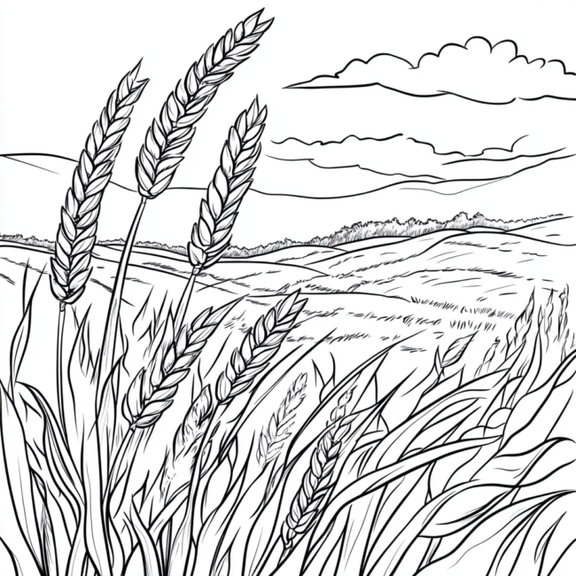 plantacao de trigo para colorir 2 plantacao de trigo para colorir 2