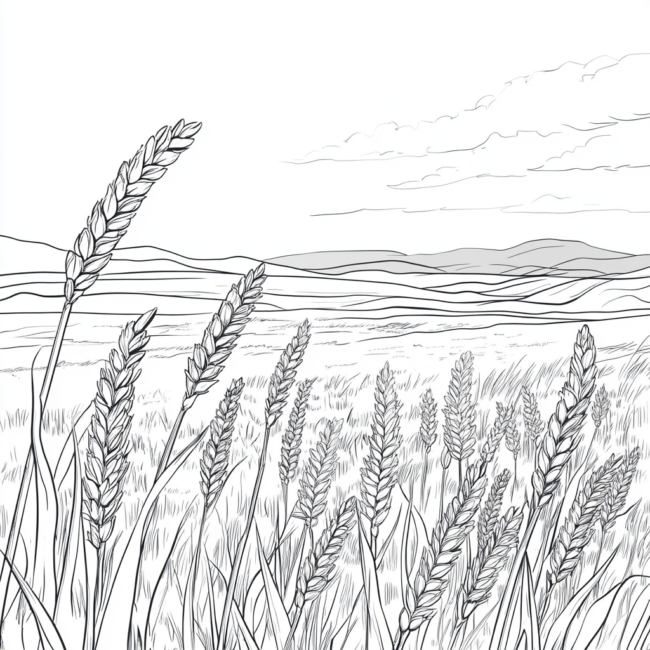 plantacao de trigo para colorir 4 plantacao de trigo para colorir 4