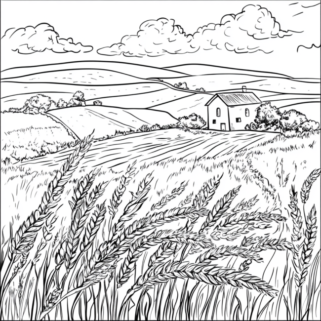 plantacao de trigo para colorir 45 plantacao de trigo para colorir 45