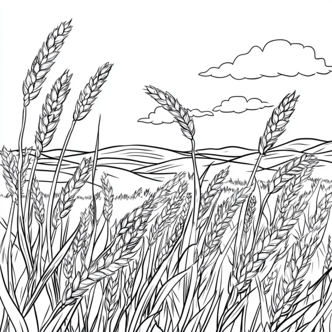 plantacao de trigo para colorir 8 plantacao de trigo para colorir 8