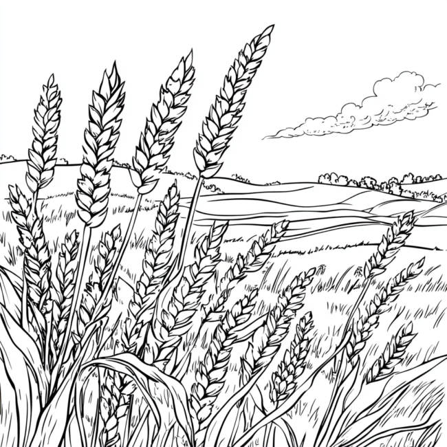 plantacao de trigo para colorir 3 plantacao de trigo para colorir 3