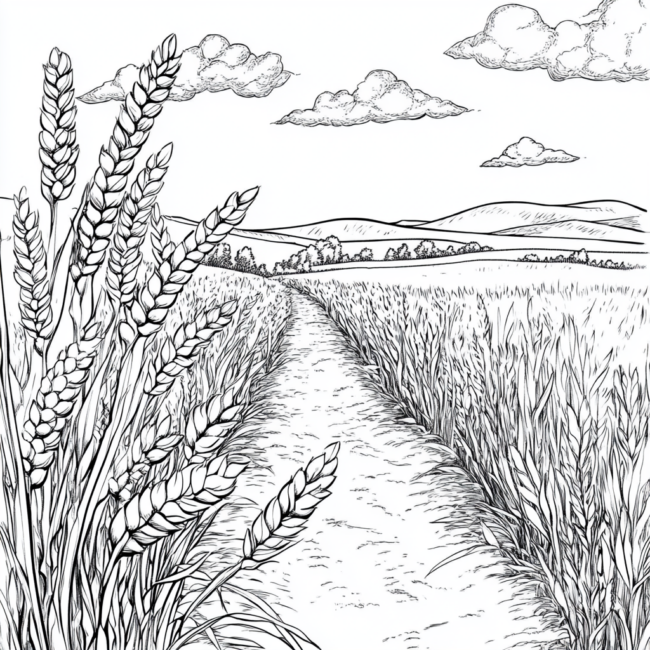 plantacao de trigo para colorir 34 plantacao de trigo para colorir 34