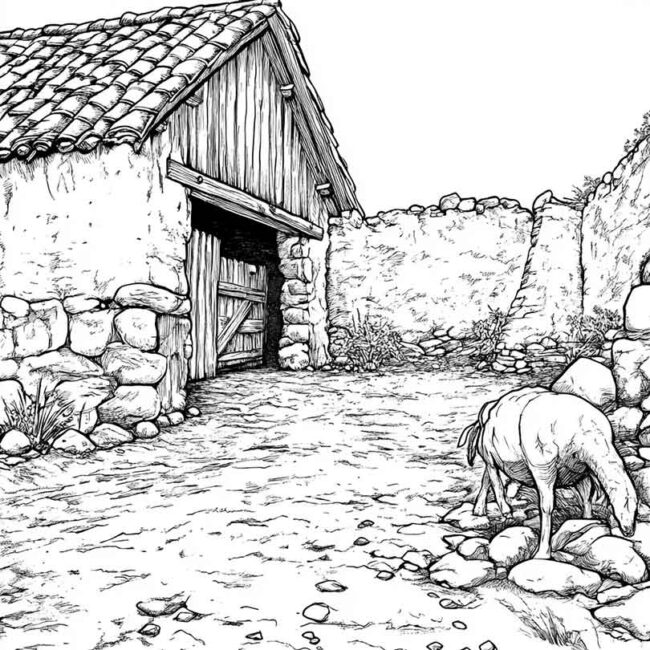 estabulo para colorir 45