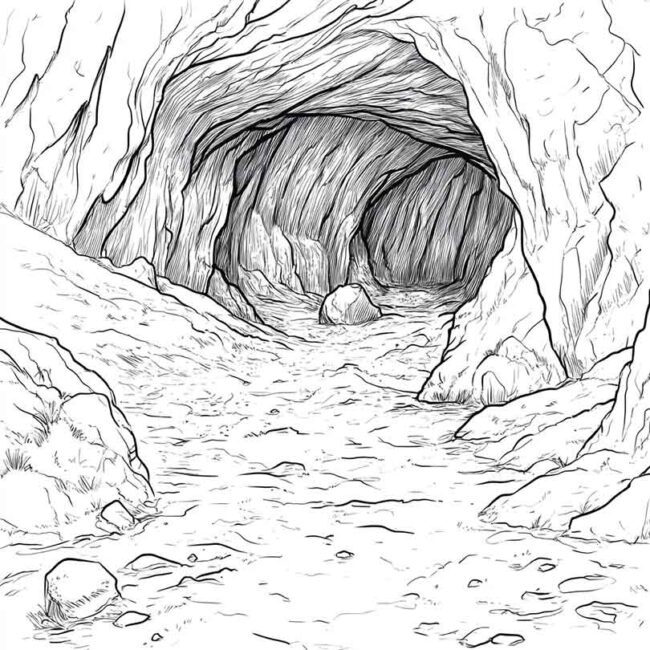 gruta para colorir 9