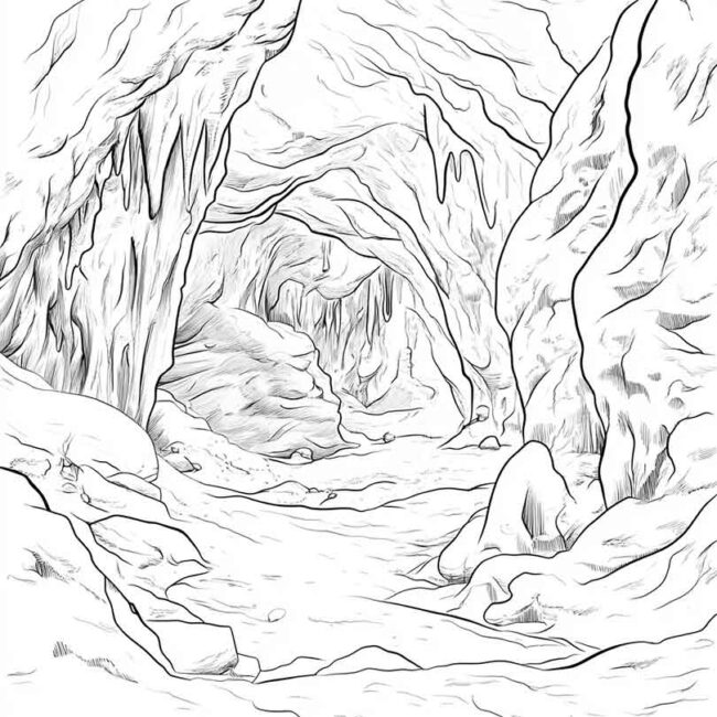 gruta para colorir 6