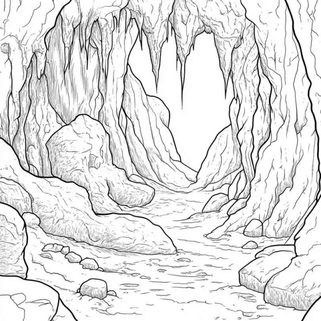 gruta para colorir 7
