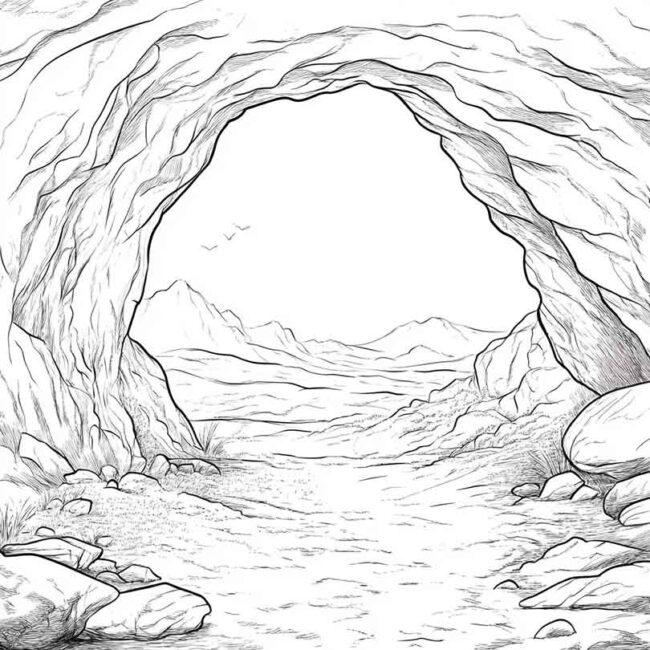 gruta para colorir 55